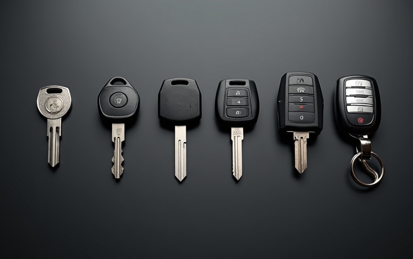 Different types of car keys we replace including transponder keys smart keys and flip keys