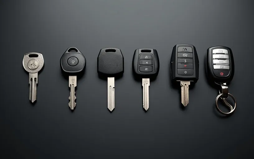 Different types of car keys we replace including transponder keys smart keys and flip keys