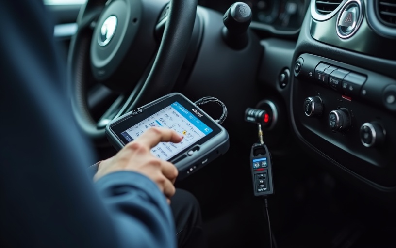 Lost push-to-start key replacement and programming with OBD diagnostic device
